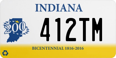 IN license plate 412TM