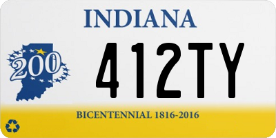 IN license plate 412TY