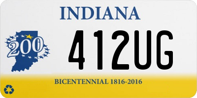 IN license plate 412UG