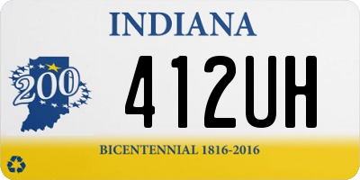 IN license plate 412UH