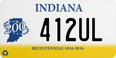 IN license plate 412UL