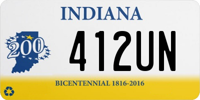 IN license plate 412UN