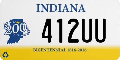 IN license plate 412UU