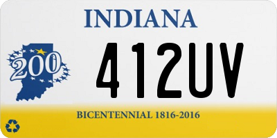 IN license plate 412UV