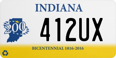 IN license plate 412UX