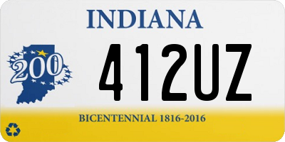 IN license plate 412UZ