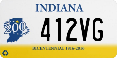 IN license plate 412VG