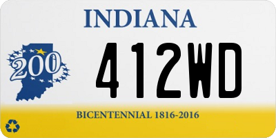 IN license plate 412WD