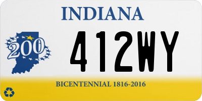 IN license plate 412WY