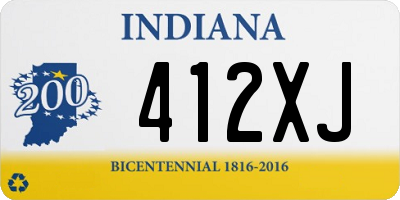 IN license plate 412XJ