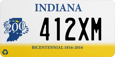 IN license plate 412XM