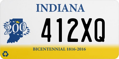 IN license plate 412XQ