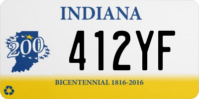 IN license plate 412YF