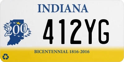 IN license plate 412YG