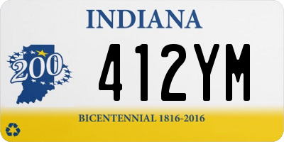 IN license plate 412YM