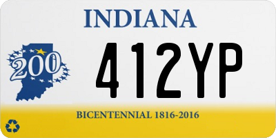 IN license plate 412YP