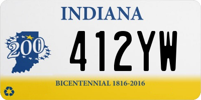 IN license plate 412YW