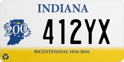 IN license plate 412YX