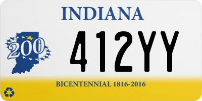 IN license plate 412YY