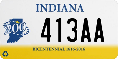 IN license plate 413AA