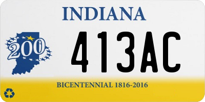 IN license plate 413AC