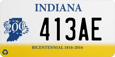 IN license plate 413AE