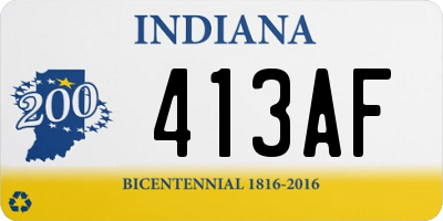 IN license plate 413AF