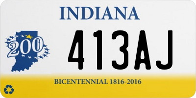 IN license plate 413AJ