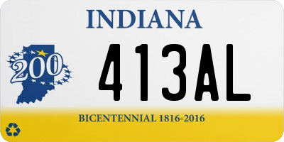 IN license plate 413AL
