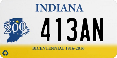 IN license plate 413AN