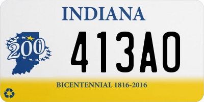 IN license plate 413AO