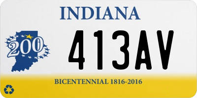 IN license plate 413AV