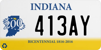 IN license plate 413AY