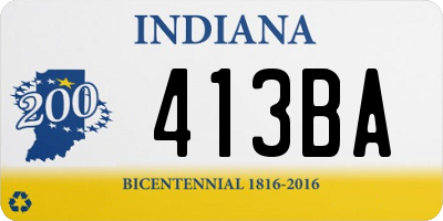 IN license plate 413BA