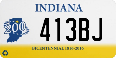 IN license plate 413BJ