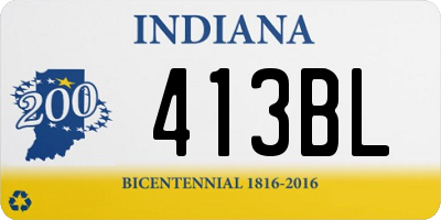 IN license plate 413BL