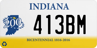 IN license plate 413BM