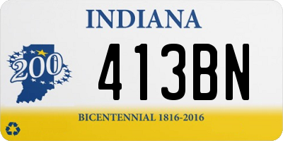 IN license plate 413BN