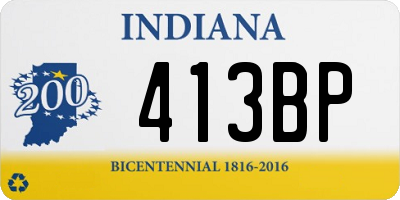 IN license plate 413BP