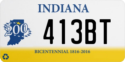 IN license plate 413BT