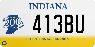 IN license plate 413BU