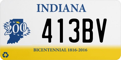 IN license plate 413BV