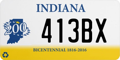 IN license plate 413BX