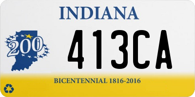 IN license plate 413CA