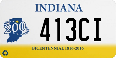 IN license plate 413CI