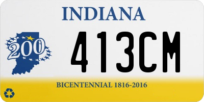 IN license plate 413CM