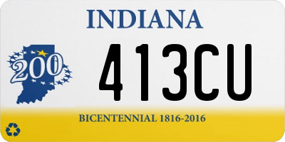 IN license plate 413CU