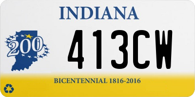 IN license plate 413CW