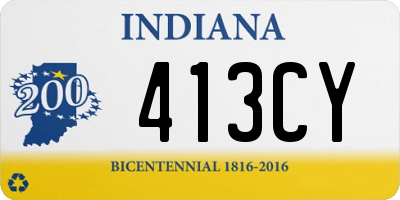 IN license plate 413CY