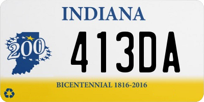 IN license plate 413DA